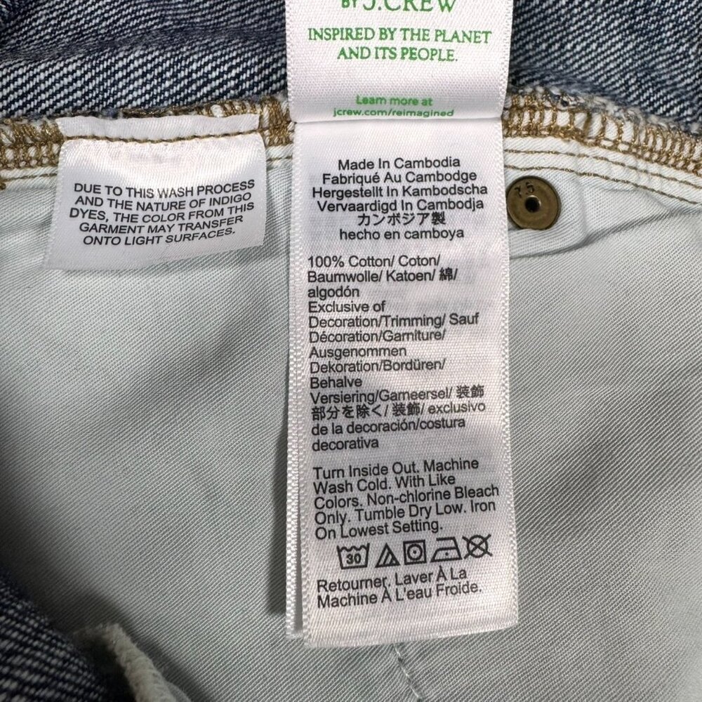 J. Crew Wide Leg Jeans Sz 24 5 Pockets Dark Wash Relaxed Fit Denim - Picture 9 of 14